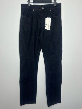 Zara The Panelled Slim Black Jeans Size 6